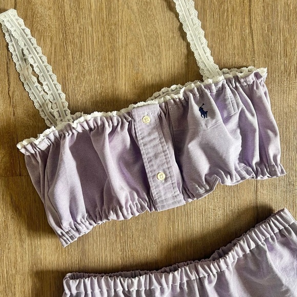 Reworked Ralph Lauren Coquette Romantic Lounge Set – Lilac & Lace - Size S - Picture 5 of 9